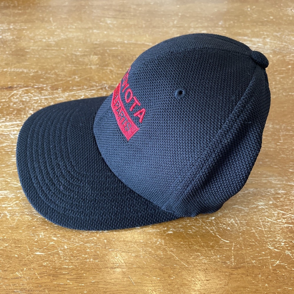 Toyota Genuine Parts 5 Panel Cap Black Red Mesh Flex Fit Hat - Picture 3 of 6